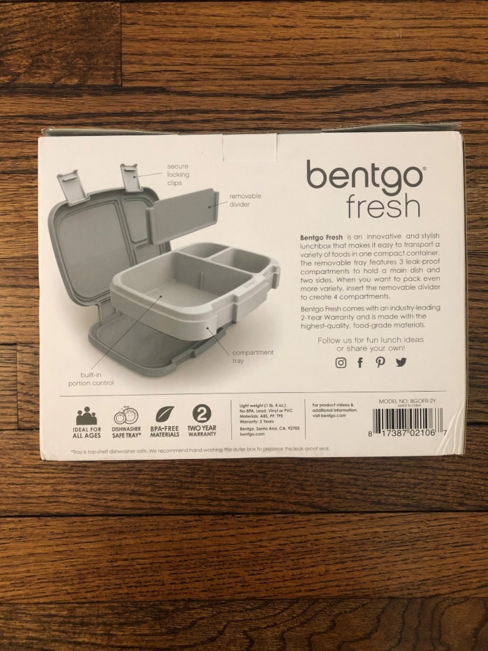 Bentgo Fresh Lunch Box, Gray - Picture 12 of 13